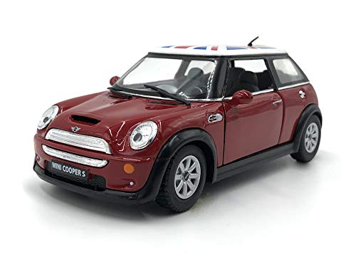 Modellauto im Maßstab Mini Cooper S mit Flagge (rote Flagge) von ICELAND