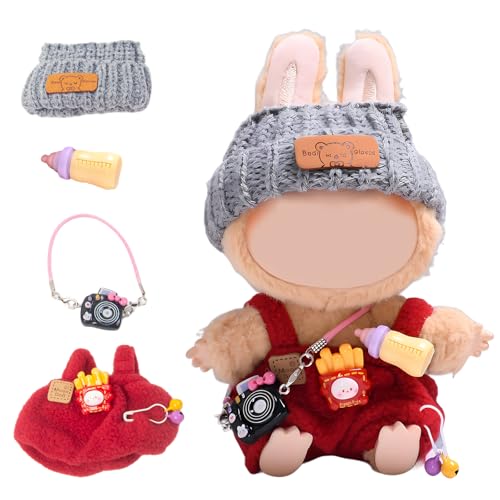 ICEMOOD Chic Plush LA Boo-Boo Puppenkleidungsset - Stilvolles und gemütliches Kostüm mit Zubehör für Puppensammler der Serie 1 und 2, rotes Futterset, Alter 12+ von ICEMOOD
