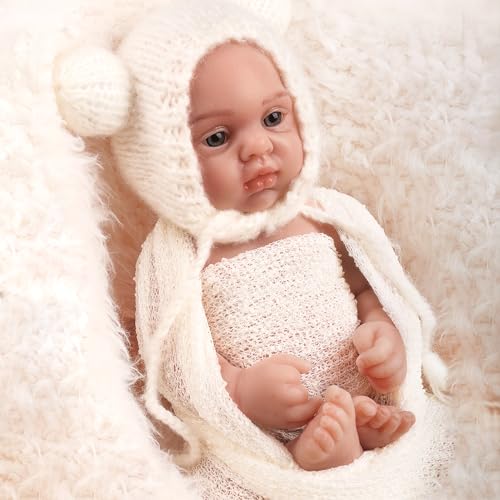ICEVER Silikon Baby Puppen 39cm Vollsilikon Männliche Säuglinge Realistische Lebensechte Neugeborenes Kleinkinder Simulator für Erwachsene Parenting Class - Nicht Vinyl Puppen (Beige 1,8 kg) von ICEVER