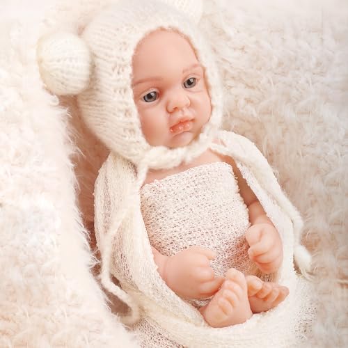 ICEVER Silikon Baby Puppen 39cm Vollsilikon Männliche Säuglinge Realistische Lebensechte Neugeborenes Kleinkinder Simulator für Erwachsene Parenting Class - Nicht Vinyl Puppen (Hellhäutig 1,8 kg) von ICEVER
