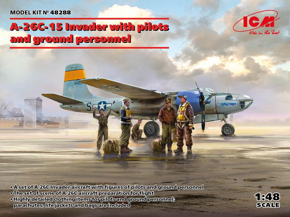 A-26C-15 Invader with pilots and ground personnel A-26C-15 Invader with pilots and ground personnel von ICM