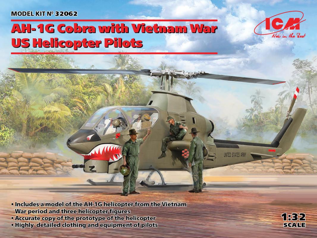 AH-1G Cobra with Vietnam War US Helicopter Pilots von ICM