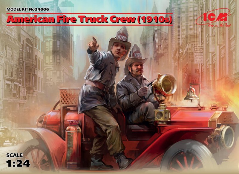 American Fire Truck Crew (1910s) 2 Figuren von ICM