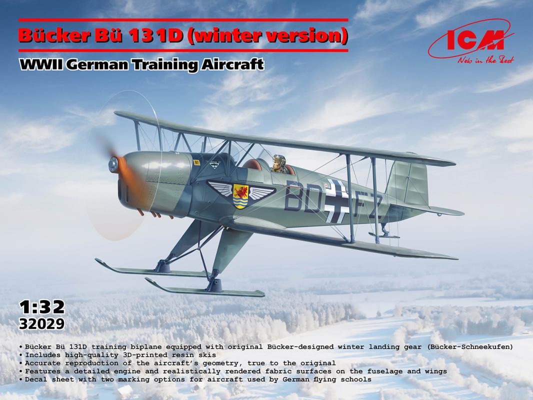 Bücker Bü 131D (winter version) - WWII German Training Aircraft von ICM