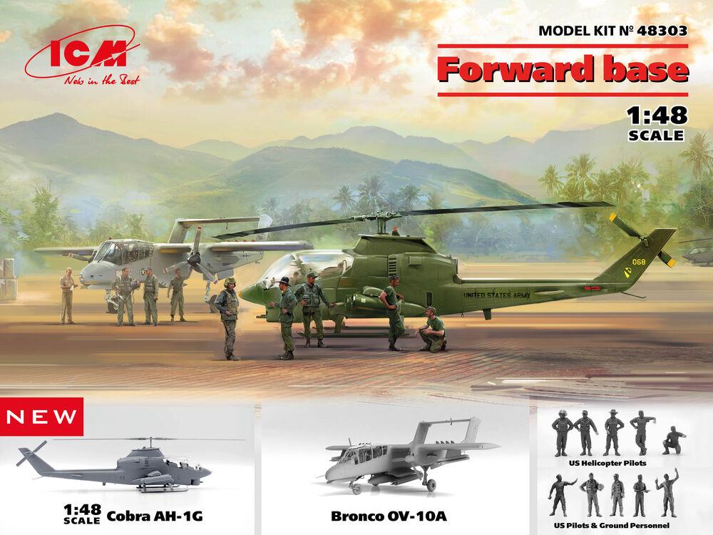 Forward base Cobra AH-1G + Bronco OV-10A w. US Pilots & Ground Person a. HelicoPilots Forward base Cobra AH-1G + Bronco OV-10A w. US Pilots & Ground Person a. HelicoPilots von ICM