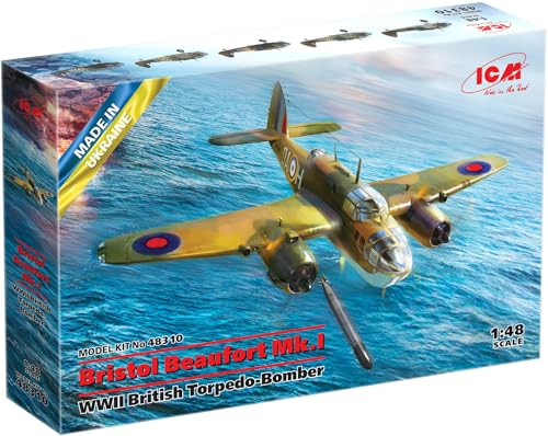 ICM (ICM48310) 1:48 - Bristol Beaufort MK.I,WWII Torpedo-Bomber von ICM