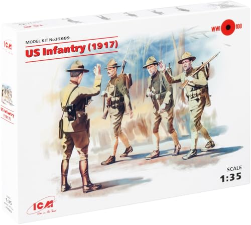 ICM 035689-1/35 WWI US Infanterie, 4 Figuren Plastikmodellbausatz ICM 035689-1/35 WWI US Infanterie, 4 Figuren Plastikmodellbausatz von ICM