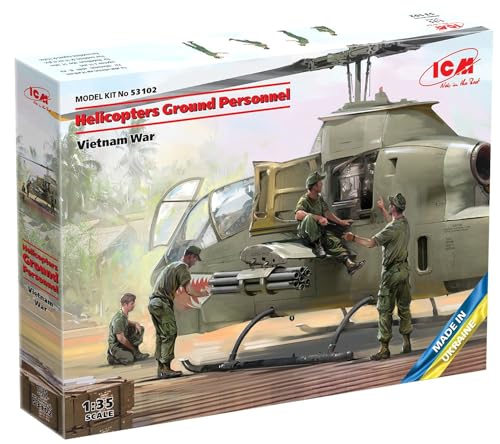 ICM 1:35 - Hubschrauber Bodenpersonal (Vietnamkrieg) Modellbausatz ICM53102 Grau von ICM