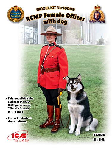 ICM 16008 Figuren RCMP Female Officer with Dog, Schwarz von ICM