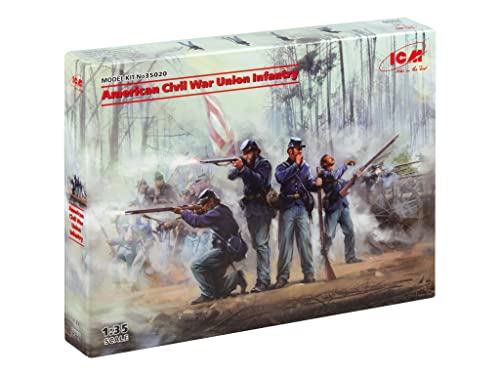 ICM 35020 American Civil War Union Infantry 1:35 Figure Model Kit von ICM