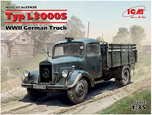 ICM 35420 Modellbausatz Typ L3000S, WWII German Truck, Schwarz, Extra groß von ICM