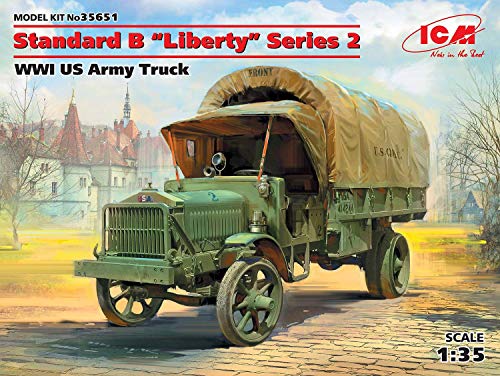 ICM 35651 Standard B Liberty Series 2,WWI US Army Truck Modellbausatz, grau von ICM