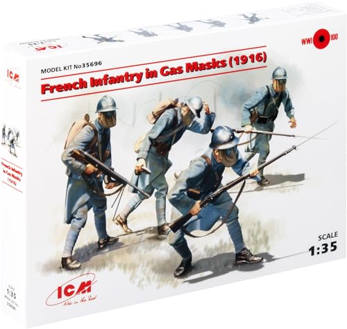 ICM 35696 Figur French Infantry in Gas Masks 1918", Grau ICM 35696 Figur French Infantry in Gas Masks 1918", Grau von ICM