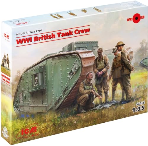 ICM 35708 1 : 35 - WWI British Tank Crew 4 FigsFor Armee Figuren, schwarz ICM 35708 1 : 35 - WWI British Tank Crew 4 FigsFor Armee Figuren, schwarz von ICM