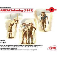 ICM 435685 1:35 WWI ANZAC Infanterie (1915), 4 Figuren von ICM