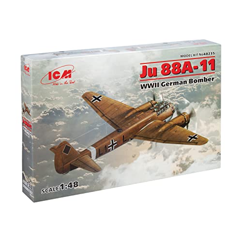 ICM 48235 Modellbausatz Ju 88A-11, WWII German Bomber, Schwarz von ICM