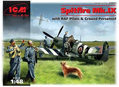 ICM ICM48801 48801 - Spitfire Mk.IX mit RAF Pilots und Ground Personnel, Schwarz ICM ICM48801 48801 - Spitfire Mk.IX mit RAF Pilots und Ground Personnel, Schwarz von ICM