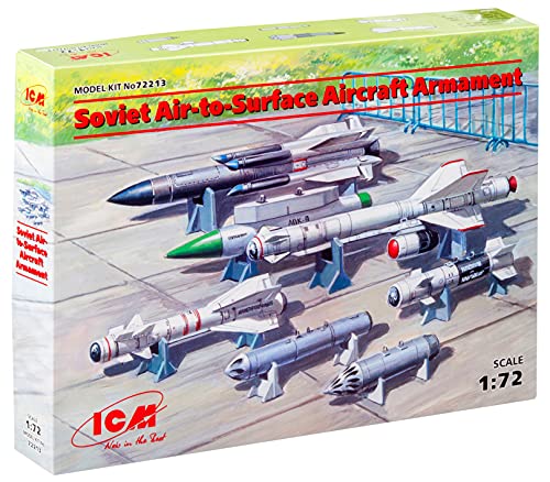 ICM 72213 72213-Soviet Air-Surface Aircraft Armament, schwarz von ICM