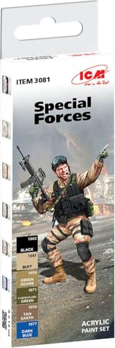 ICM - Acrylfarben-Set für besondere Stärken | icm|3081| Modellbau Panzer Promo von ICM