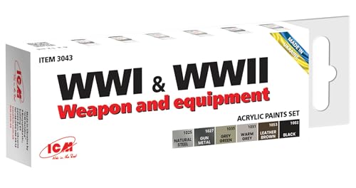 ICM Farbset - WWI & WWII Waffen und Ausrüstung von ICM