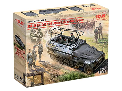 ICM ICM35104 1:35-Sd.Kfz.251/6 AUSF.A mit Crew, Schwarz, Large von ICM