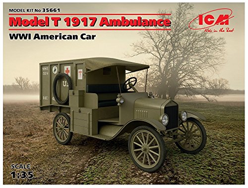 ICM ICM35661 - 1:35-Modell T 1917 Krankenwagen, WWI Amerikanisches Auto, Mittel von ICM