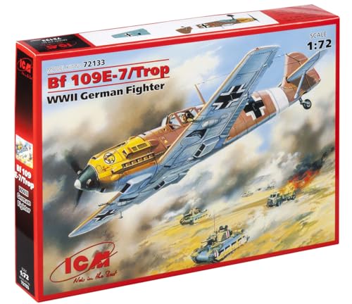 ICM ICM72133 72133 - Messerschmitt BF109 E7 Trop, Schwarz von ICM