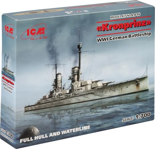 ICM S.016 Modellbausatz Kronprinz Fullhull & Waterline WWI German Battleship, Schwarz, Mittel ICM S.016 Modellbausatz Kronprinz Fullhull & Waterline WWI German Battleship, Schwarz, Mittel von ICM
