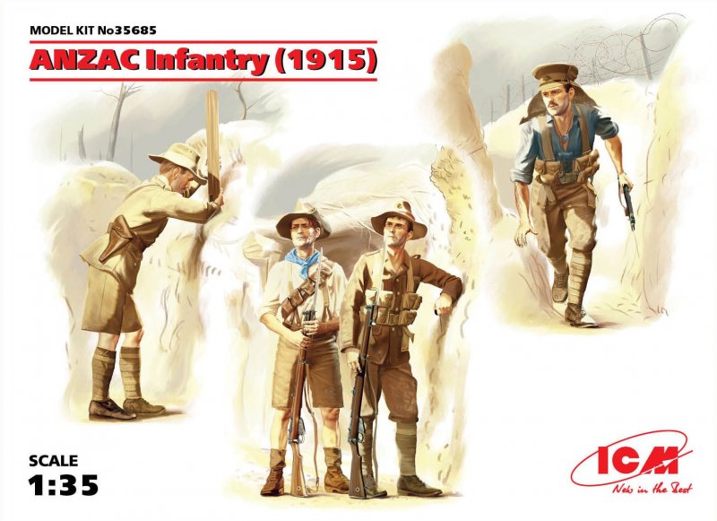 WWI ANZAC Infanterie, 4 Figuren WWI ANZAC Infanterie, 4 Figuren von ICM