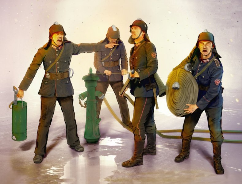 WWII German Firemen (4 Figuren) von ICM
