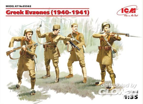 WWII Griechische Evzones Soldaten - 4 Figuren WWII Griechische Evzones Soldaten - 4 Figuren von ICM