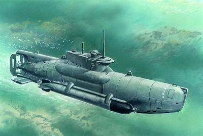 WWII deutsches U-Boot Typ XXVIIB Seehund - späte Ausführung WWII deutsches U-Boot Typ XXVIIB Seehund - späte Ausführung von ICM