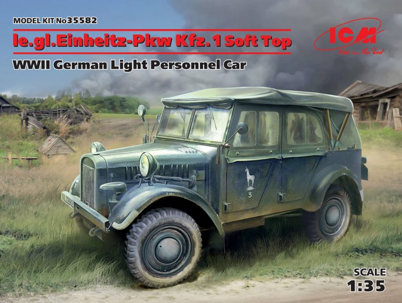 le.gl.Einheitz-Pkw Kfz.1 Soft Top - WWII German Light Personnel Car le.gl.Einheitz-Pkw Kfz.1 Soft Top - WWII German Light Personnel Car von ICM