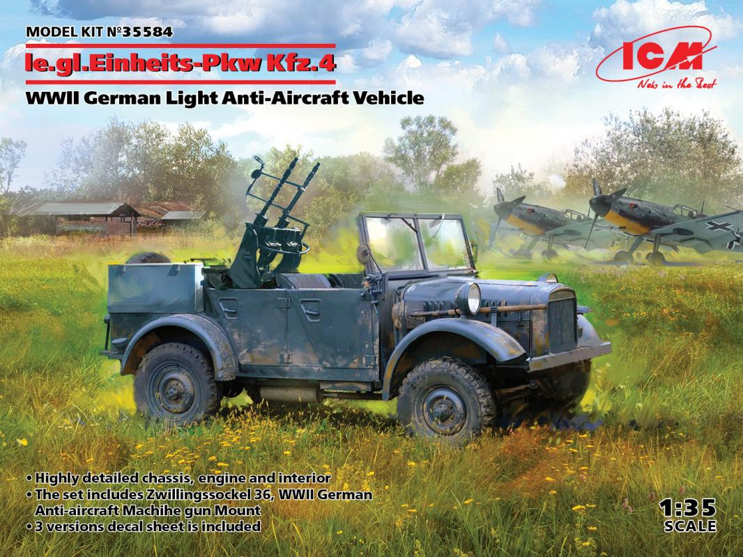 le.gl.Einheitz-Pkw Kfz.4, WWII German Light Anti-Aircraft Vehicle le.gl.Einheitz-Pkw Kfz.4, WWII German Light Anti-Aircraft Vehicle von ICM