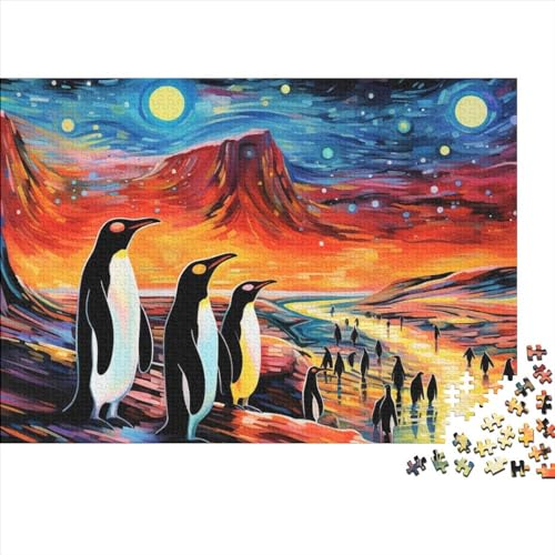 300 Stück Penguin Kinder Lernen Kognitionsspielzeug, Denksportaufgaben Für Erwachsene, Spiele Aus Holz, Intelligenz-Puzzles 300pcs (40x28cm) von ICOBES
