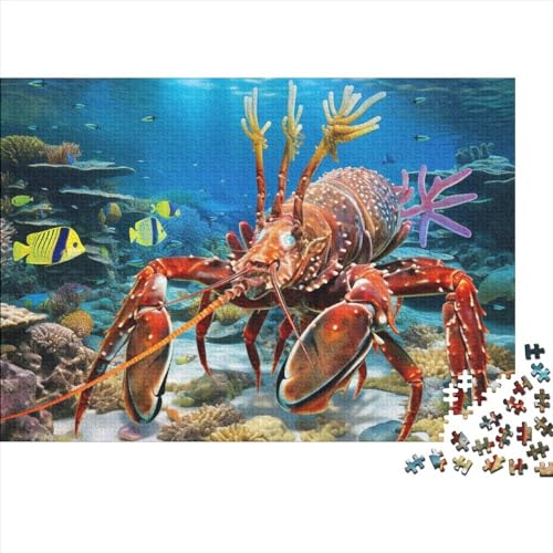300-teiliges Puzzle Für Erwachsene Boston Lobster 300 Teile Holzpuzzle, Einzigartige Heimdekorationen Und Geschenke 300pcs (40x28cm) von ICOBES