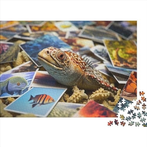 300-teiliges Puzzle Für Erwachsene Und Kinder. Holzpuzzle Marine Life Postcard 300-teilige Puzzle-Geschenke 300pcs (40x28cm) von ICOBES