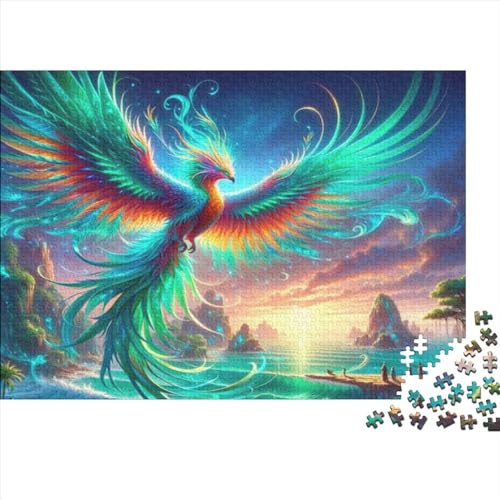500 Stück Colorful Phoenix Kinder Lernen Kognitionsspielzeug, Denksportaufgaben Für Erwachsene, Spiele Aus Holz, Intelligenz-Puzzles 500pcs (52x38cm) von ICOBES