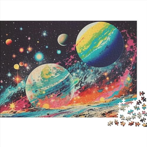 500 Stück Universe Galaxy Kinder Lernen Kognitionsspielzeug, Denksportaufgaben Für Erwachsene, Spiele Aus Holz, Intelligenz-Puzzles 500pcs (52x38cm) von ICOBES