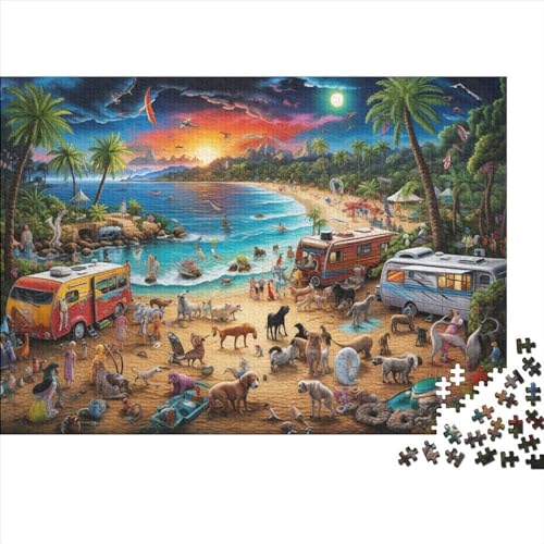 Beach Vacation Puzzles Für Erwachsene 1000 Teile – Impossible Puzzle – Puzzles Für Erwachsene – Puzzle Für Erwachsene – Schwierig – Puzzle – Anspruchsvolles Spiel 1000pcs (75x50cm) von ICOBES