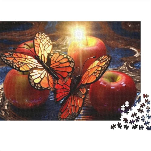 Butterfly-Apple Puzzles Für Erwachsene, 1000 Teile. Entpacken Sie Spielpuzzles, Puzzles 1000 Teile Für Erwachsene, Geschenke 1000pcs (75x50cm) von ICOBES