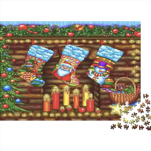 Christmas Socks Theme 1000 Teile Puzzle Für Erwachsene | Dekompressionsspiel Puzzles Für Erwachsene 1000 Teile Puzzlegeschenke 1000pcs (75x50cm) von ICOBES