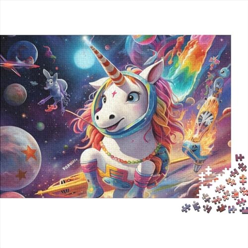 Colored Horse 300-teiliges Holzpuzzle, Lernpuzzle, Familienspiel Für Erwachsene Und Kinder 300pcs (40x28cm) von ICOBES