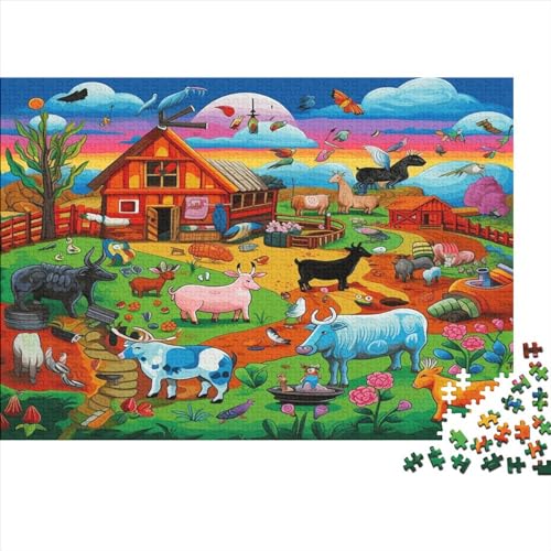 Colorful Farm Puzzles 1000 Teile Für Erwachsene Puzzles Für Erwachsene 1000 Teile Puzzle Lernspiele 1000pcs (75x50cm) von ICOBES