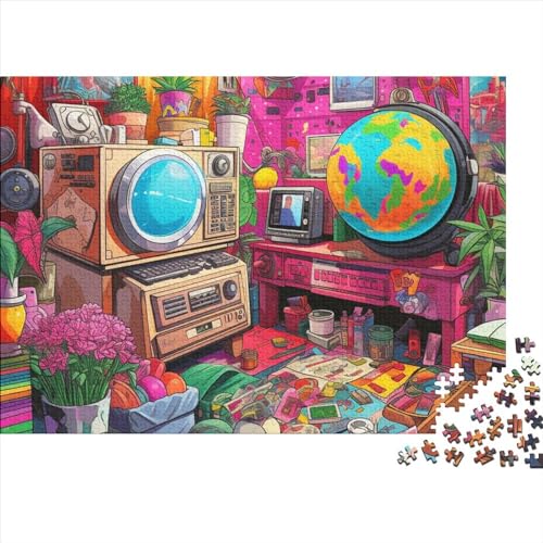 Colorful Messy Room Puzzles Für Erwachsene 1000 Teile Puzzles Für Erwachsene Puzzles 1000 Teile Für Erwachsene Anspruchsvolles Spiel 1000pcs (75x50cm) von ICOBES