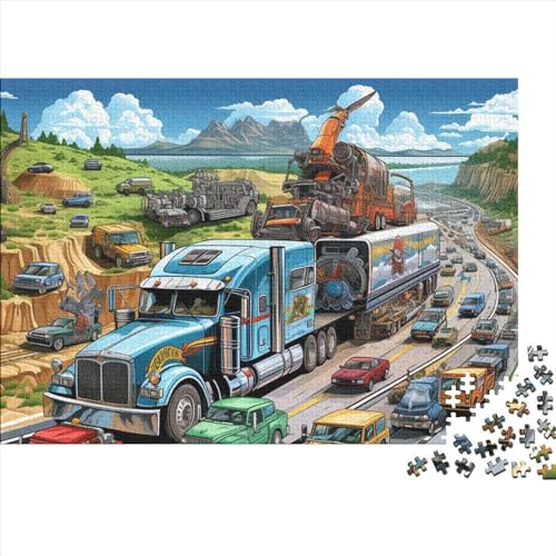 Congested Highway Puzzles 500 Teile Für Erwachsene Puzzles Für Erwachsene 500 Teile Puzzle Lernspiele 500pcs (52x38cm) von ICOBES