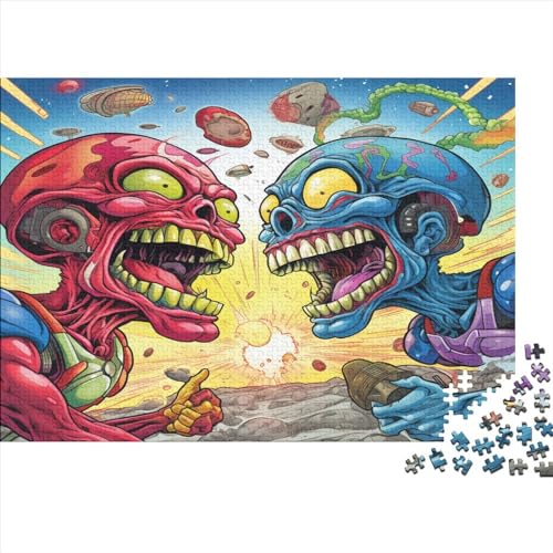 Fire and Ice Skeleton Puzzles 500 Teile Für Erwachsene Puzzles Für Erwachsene 500 Teile Puzzle Lernspiele 500pcs (52x38cm) von ICOBES