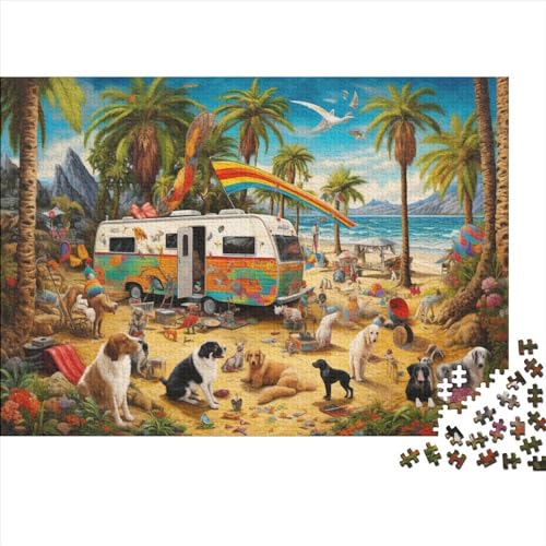 Holzpuzzle 1000 Teile Beach Vacation Puzzle-Spielzeug Für Erwachsene 1000pcs (75x50cm) Beste Heimdekoration von ICOBES