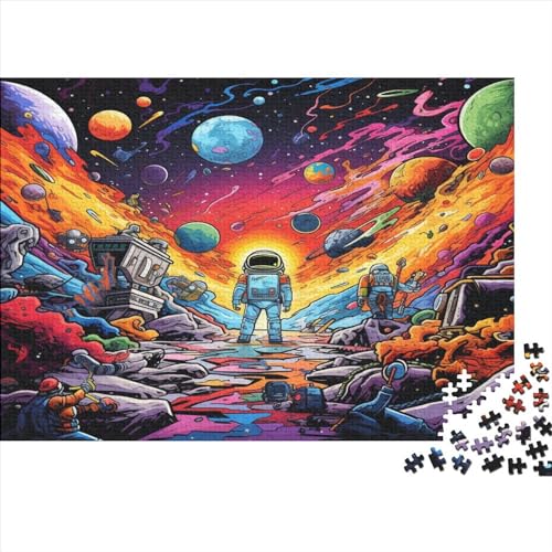 Holzpuzzle 1000 Teile Colorful Astronaut Puzzle-Spielzeug Für Erwachsene 1000pcs (75x50cm) Beste Heimdekoration von ICOBES