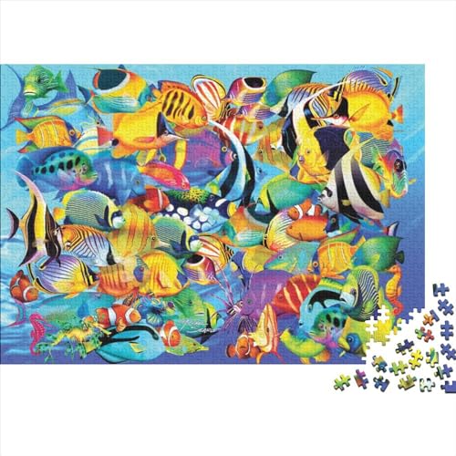 Holzpuzzle 1000 Teile Tropical Marine Life Puzzle-Spielzeug Für Erwachsene 1000pcs (75x50cm) Beste Heimdekoration von ICOBES